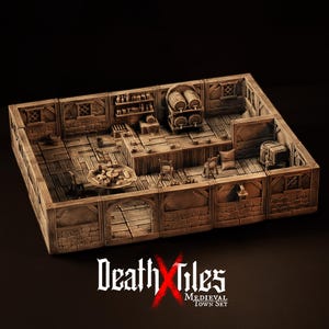 Mittelalterliche Stadt / Kleinstadt Modular Dungeon Tiles Wirtshaus Party Set | Death X Fliesen