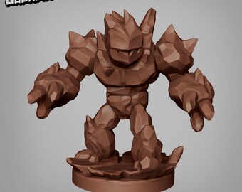 Eiselementar Golems | 3D Gedruckte Harz Miniatur | D&D | Goon Meister Spiele