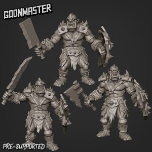 Orc Shield Infantry Bundle | 3D Printed Resin Minis | D&D | Goon Master Games