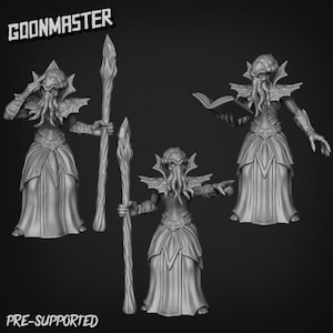 Illithid « Calmars psioniques » | Mini figurines en résine imprimées en 3D | D&D | Jeux de Maître Goon