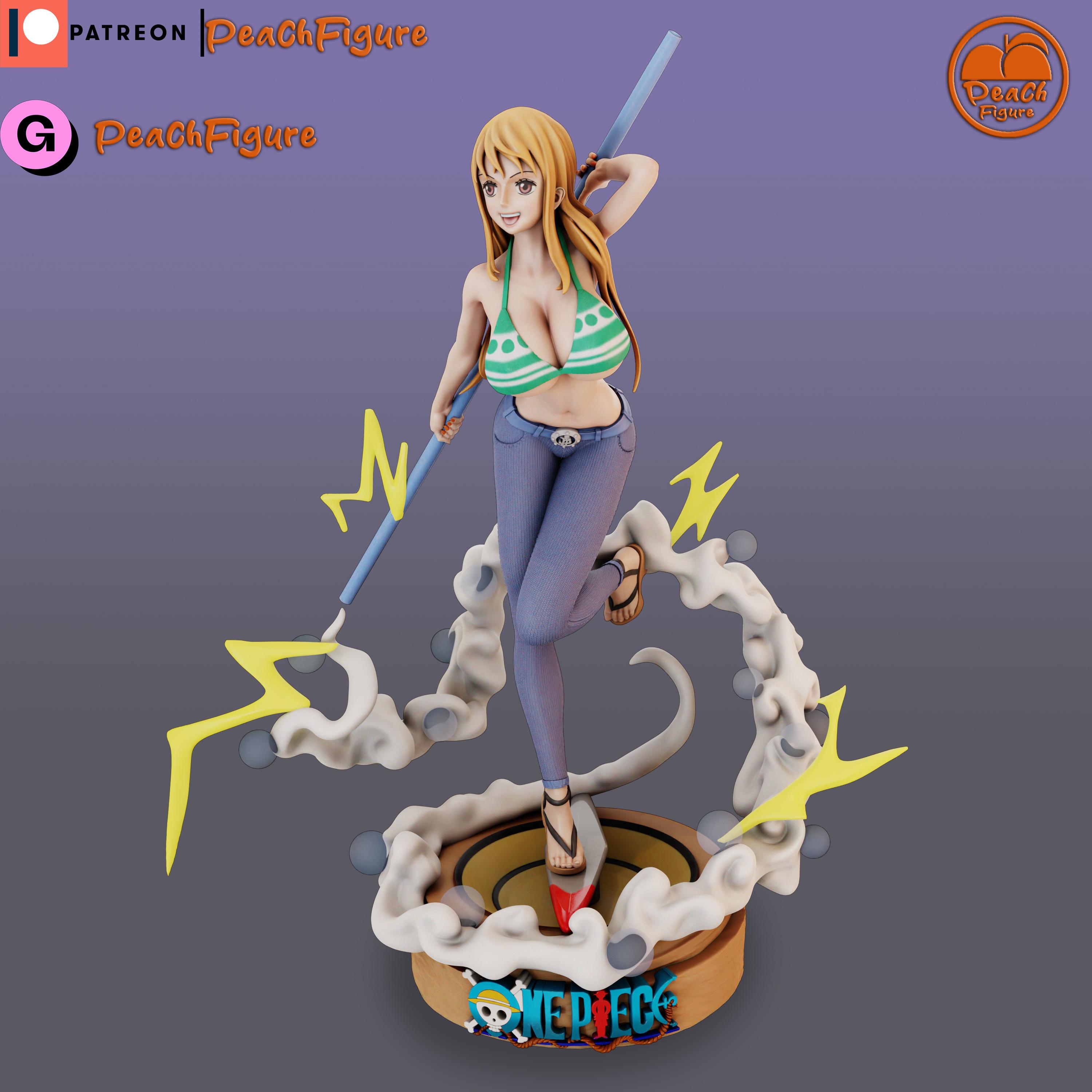 Clima-Tact Nami | Unbemalte Vitrinenfiguren Bausatz | 160 mm Maßstab | 18+ NSFW | Fan Art | Pfirsich Figur