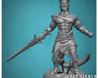 Tiefling Male Barbarian | 3D Printed Resin Miniature | D&D | Lost World Miniatures