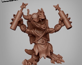 Kobold Bomberjacke | 3D Gedruckte Harz Minis | D&D | Goon Meister Spiele