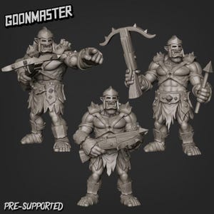 Orc Crossbow Bundle | 3D Printed Resin Minis | D&D | Goon Master Games