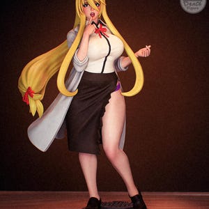Shizuka Marikawa | Unpainted Display Figure Kit | 160mm Scale | 18+ NSFW |HotD Fan Art | PeachFigure