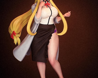 Shizuka Marikawa | Unpainted Display Figure Kit | 160mm Scale | 18+ NSFW |HotD Fan Art | PeachFigure