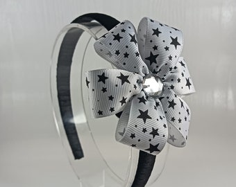 Star Bow Headband Black White Headband for Girls Hair Accessories for Girls Gros Bow Headband