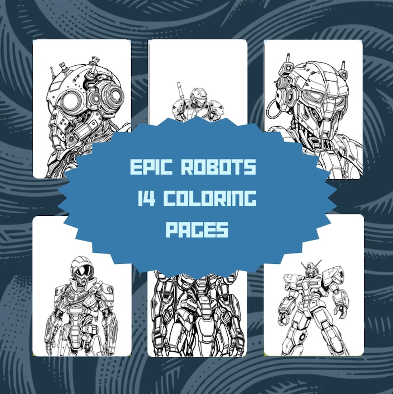 Epic Robot Pattern Epic Robots Coloring Pages | 14 Printable Sci-fi Designs | Kids, Teens ...