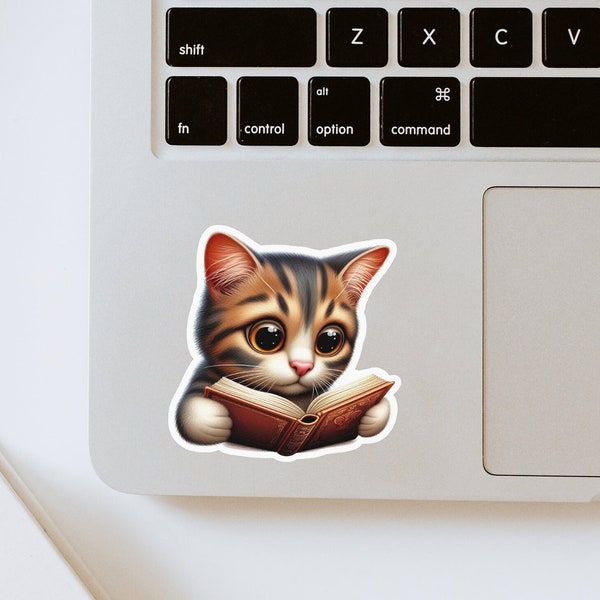 Cat Sticker, Cat Mom Gift, Funny Cat Sticker, Notebook Sticker, Laptop Sticker, Waterproof Decal, Cute Cat Sticker For Your Water Bottle