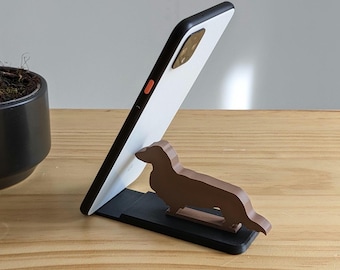Dachshund - Phone Stand - Animal Dog shaped Phone Holder - Various colour options