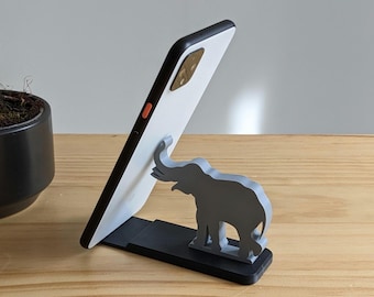Elephant - Phone Stand - Animal shaped Phone Holder - Various colour options