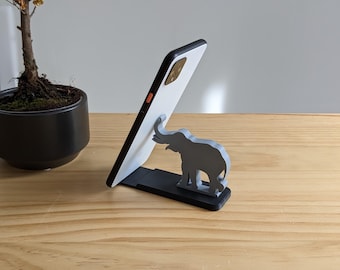 Elephant - Phone Stand - Animal shaped Phone Holder - Various colour options