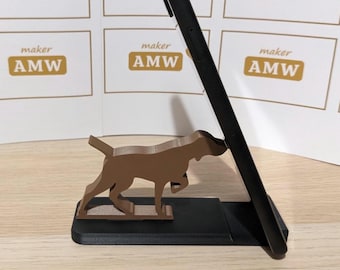 Vizsla - Phone Stand - Animal Hungarian Pointer Dog shaped Phone Holder - Various colour options