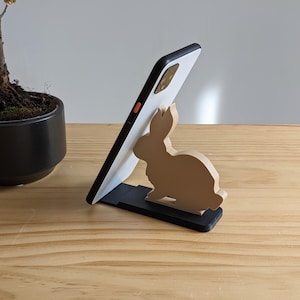 Rabbit - Phone Stand - Animal shaped Phone Holder - Various colour options