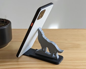 Wolf - Phone Stand - Animal shaped Phone Holder - Various colour options