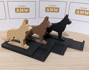 German Shepherd - Phone Stand - Animal Dog shaped Phone Holder - Various colour options
