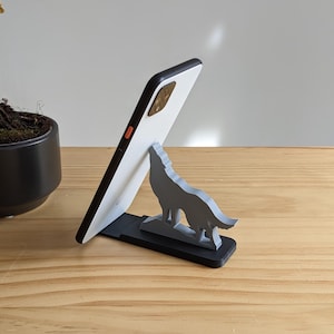 Wolf - Phone Stand - Animal shaped Phone Holder - Various colour options
