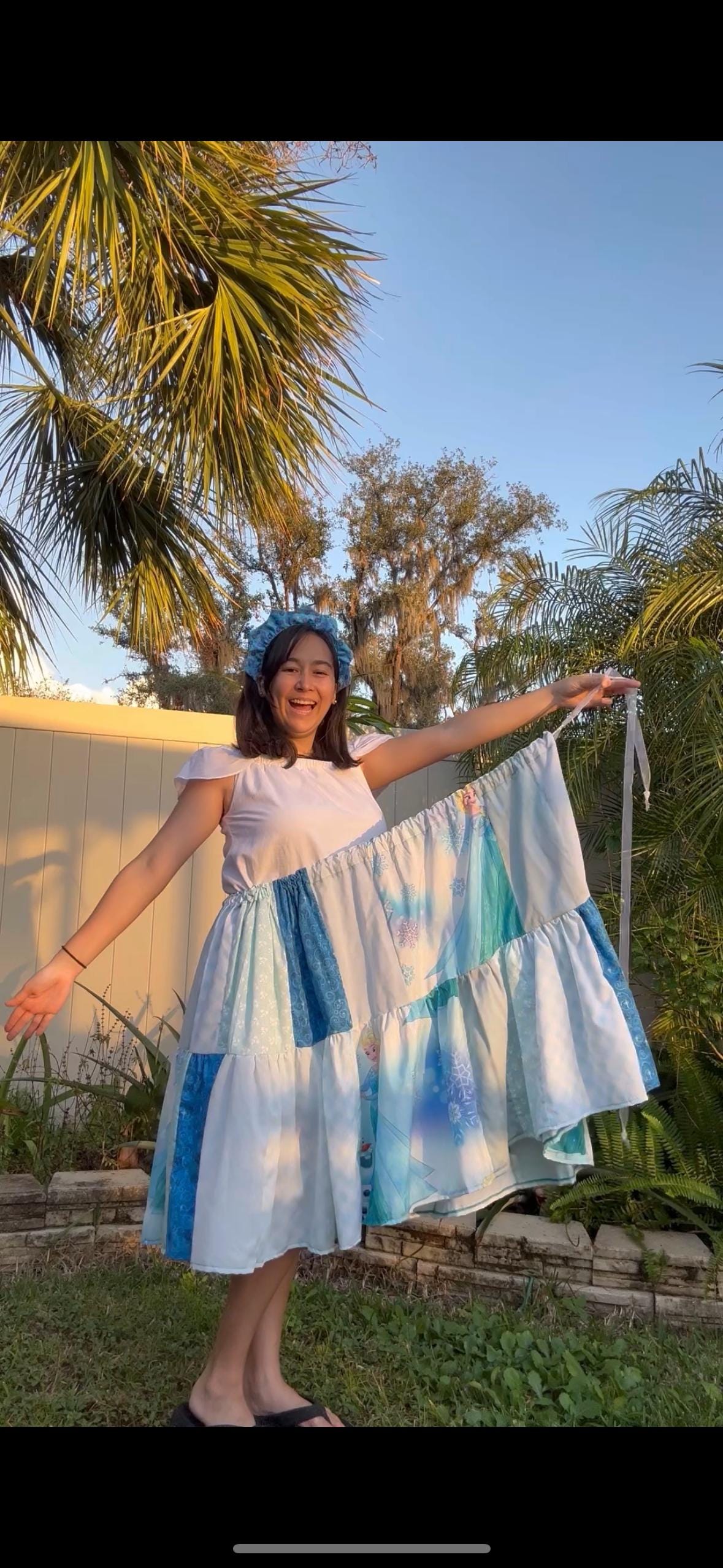 Super Duper Size Adjustable Skirt | One Size |  Blue Frozen Winter