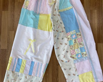 patchwork play pants | large size | Pastel Easter