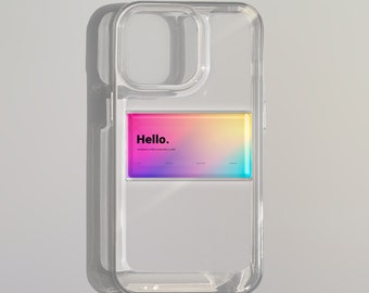iPhone Case/Hülle phone smartphone cover Geschenk / hello / iPhone 15;14;13;12;11 / Pro /  Max / iPhone X / 8 / 7 / SE