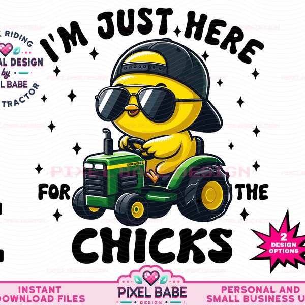 I'm Just Here for the Chicks SVG PNG, Boys Easter Png, Kids Country Easter Svg, Toddler Sublimation Design