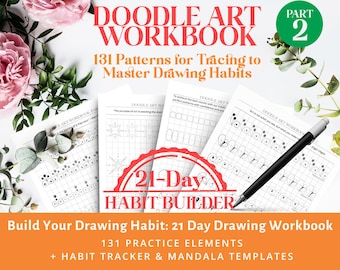Pattern Training Bundle for Beginners. PDF Templates for Mandala, Tracing, Calligraphy, Art Therapy, Digital Paper. Printable Worksheets