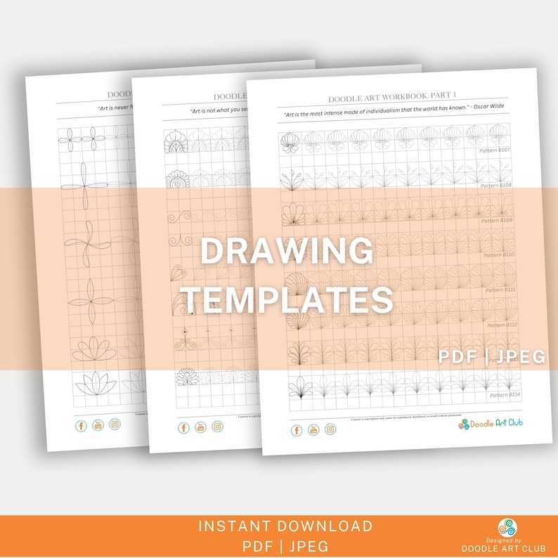 Drawing Patterns Template.pdf Pattern Training Bundle for Beginners. PDF Templates for Mandala ...