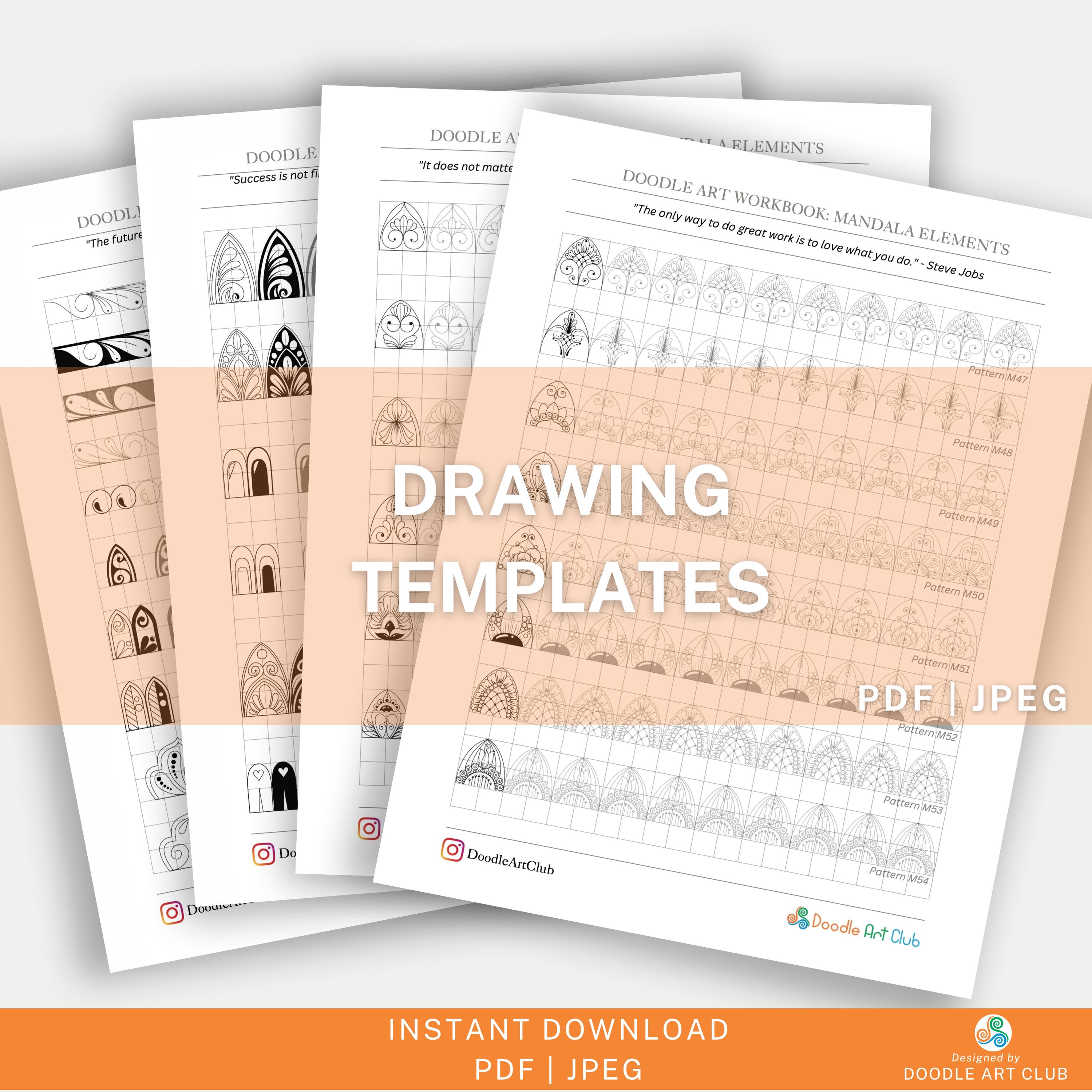 Mandala Pattern Templates, Pattern Training, PDF, JPG Printable ...