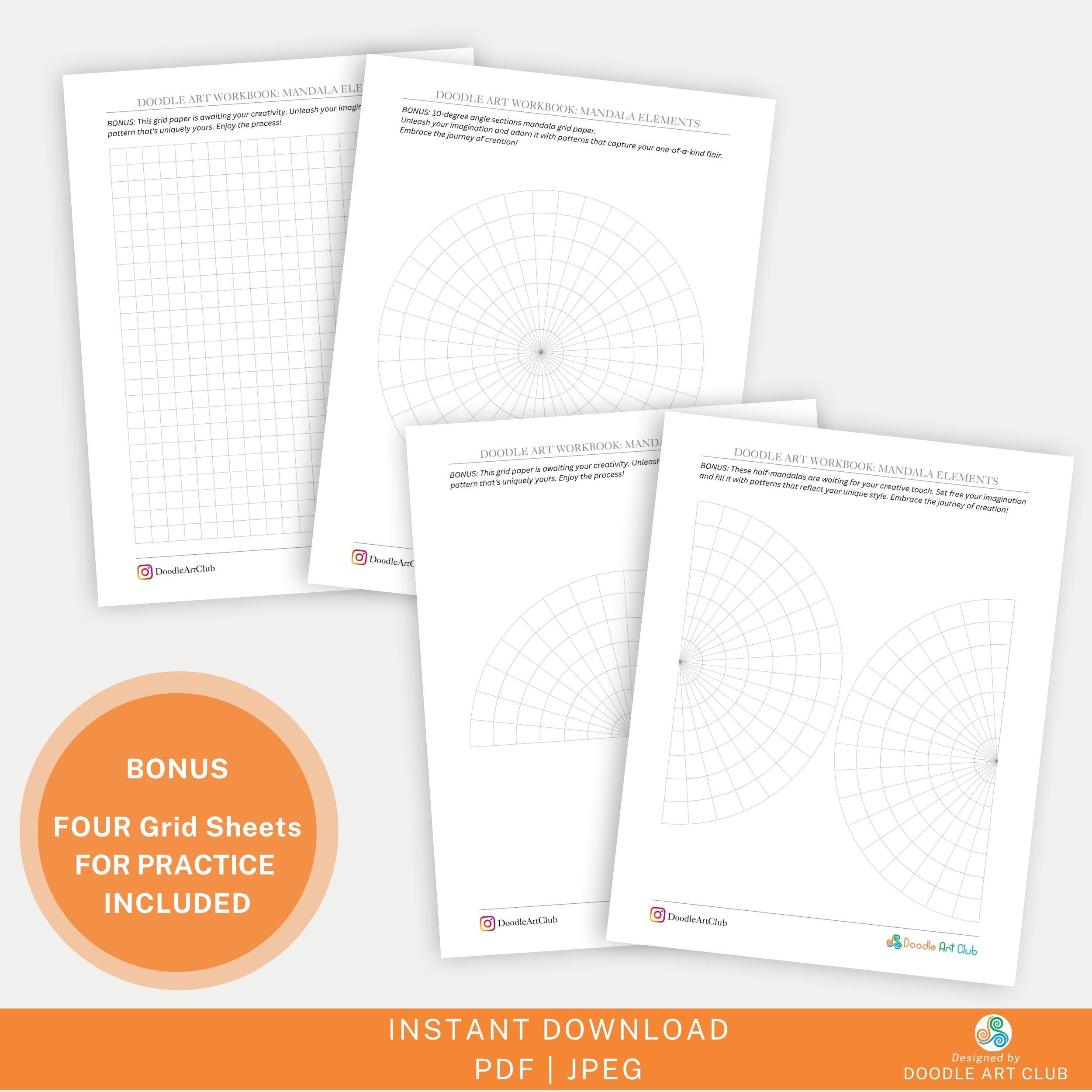 Mandala Pattern Templates, Pattern Training, PDF, JPG Printable ...