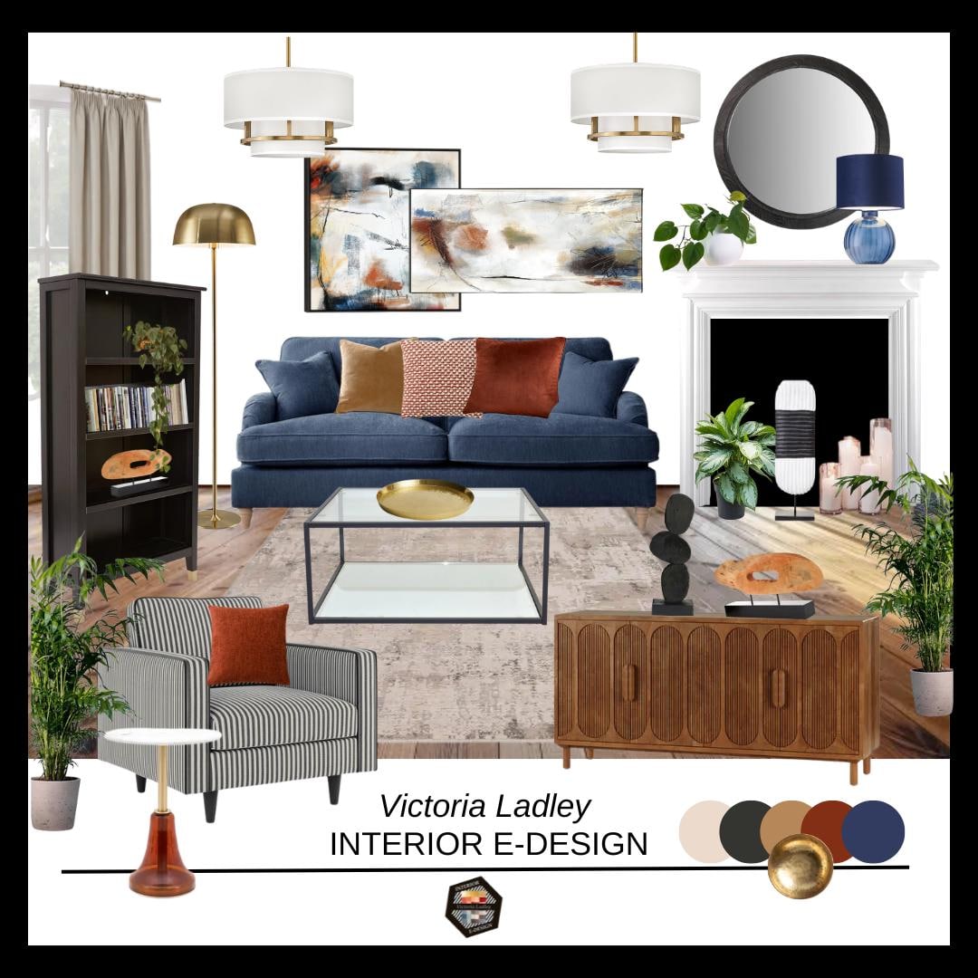 Home Décor Guide, Predesigned Living Room Concept, 16 Page DIY Client ...