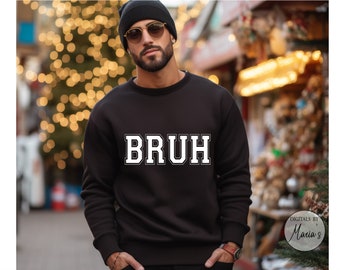 Bruh Varsity Shirt SVG PNG, Bruh Jersey Shirt, Varsity Font PNG, Mothers Day, Fathers Day