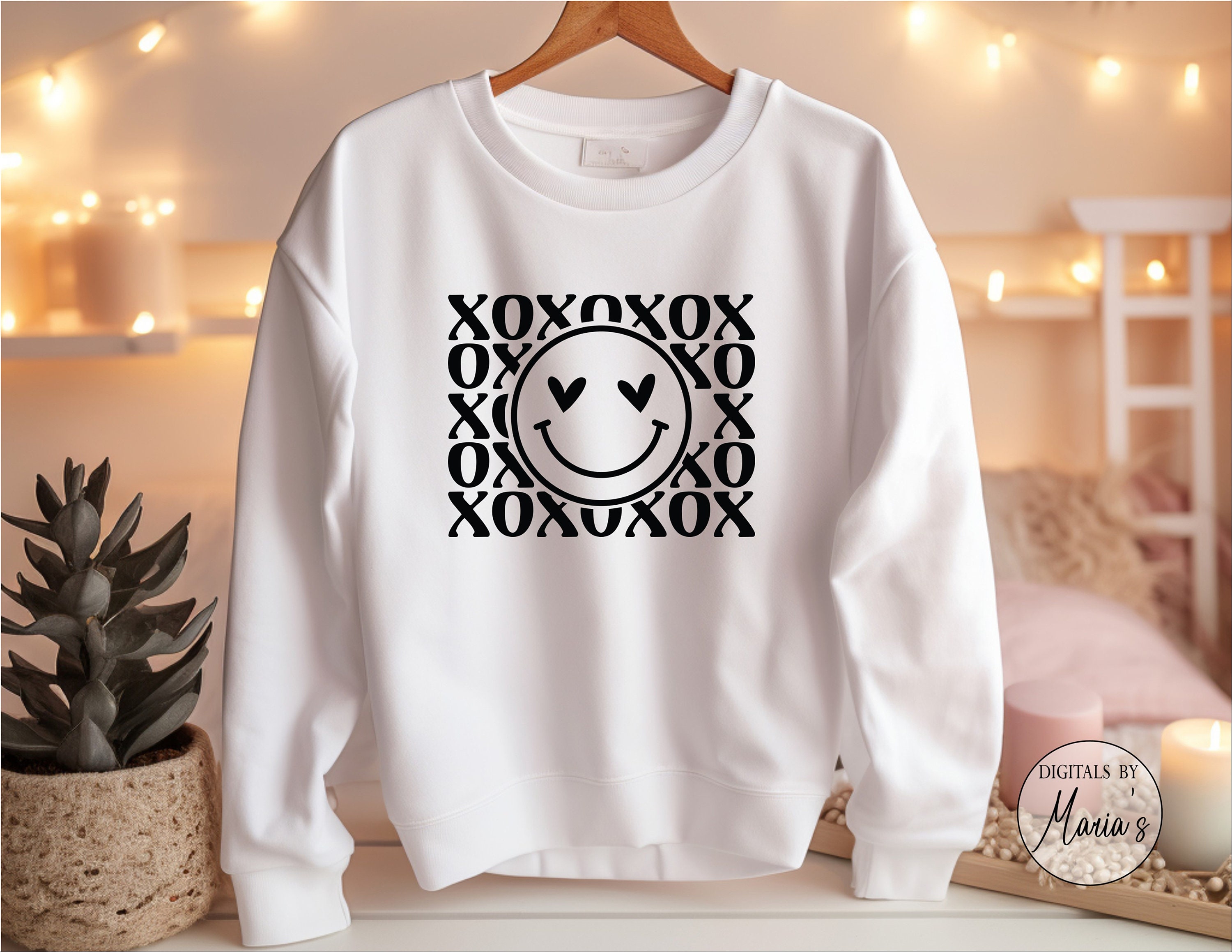 Love Happy Face SVG PNG Hugs and Kisses Svg, Valentine's Day, Xoxo Svg ...