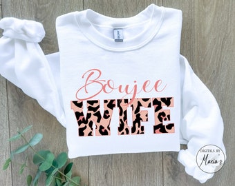 Boujee Wife PNG SVG, Leopard Wife Design