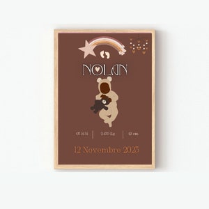 Poster zur Geburt von Baby Brown