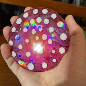 Rainbow Holographic Coasters with UV Reactive Ink zdjęcie 8