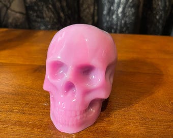 Large Epoxy Resin Skull Decor: Gothic Altar Art Sculpture
