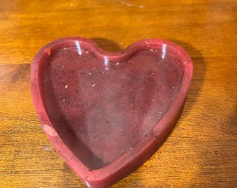 Heart Shaped Resin Coaster with Lipped Edge | Celestial Drink Coaster | Handmade Boho Cosmic Decor | Unique Resin Gift