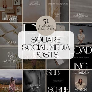 Ästhetischer Instagram Post Templates Canva, Neutrales Instagram Design, Quadrat Social Media Content Template, Small Business Insta