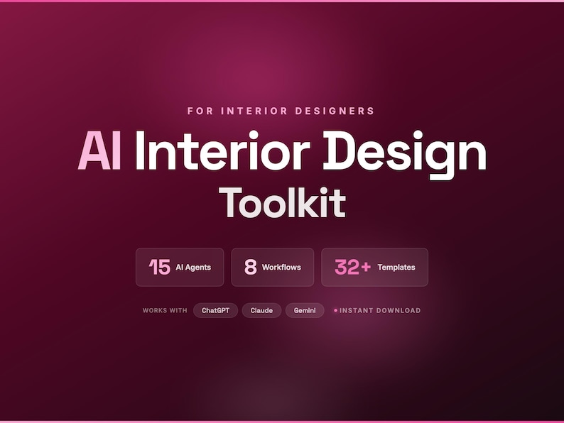 AI Interior Design Toolkit | AI Agents, Workflows, Templates (digital ...