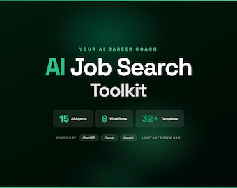 AI Job Search Toolkit | 15 Agents, 8 Workflows, 32+ Templates (Digital Download)