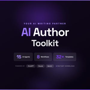 Kit de herramientas para autores con IA / 15 agentes, 8 flujos de trabajo, 32 plantillas para escritores / ChatGPT Claude Gemini