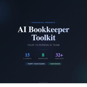 AI Bookkeeper Toolkit | 15 Agents, 8 Workflows, 32 Templates (Digital Download)
