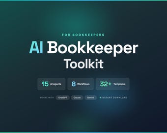 AI Bookkeeper Toolkit | AI Agents, Workflows, Templates (Digital Download)