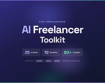 AI Toolkit for Freelancers | AI Chatbot Prompts for Proposals Invoices Client Emails | Instant Download