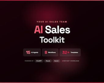 AI Sales System | 15 AI Agents, Workflows, Templates (Digital Download)