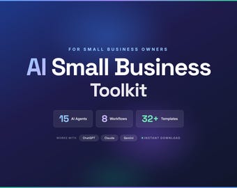 AI Toolkit for Small Business Owners | AI Chatbot Prompts for Marketing Email Social Media Ops | Instant Download