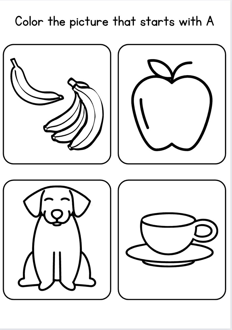 Alphabet Workbook for Kids Etsy