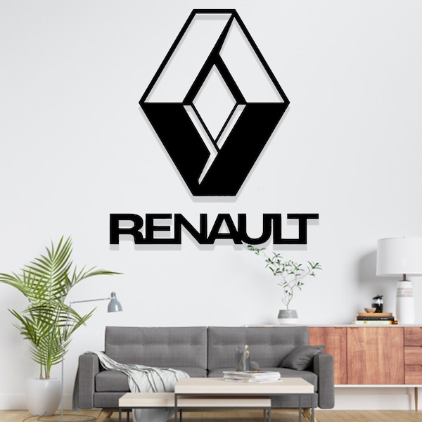 Affiche murale Renault, panneau en bois Renault, affiche Renault personnalisée, décor mural en bois, tenture murale Renault, intérieur, art mural en bois, cadeau Renault