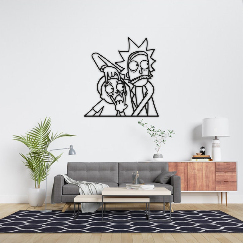 Rick and Morty Wall Poster Rick and Morty Wooden Sign Rick Etsy