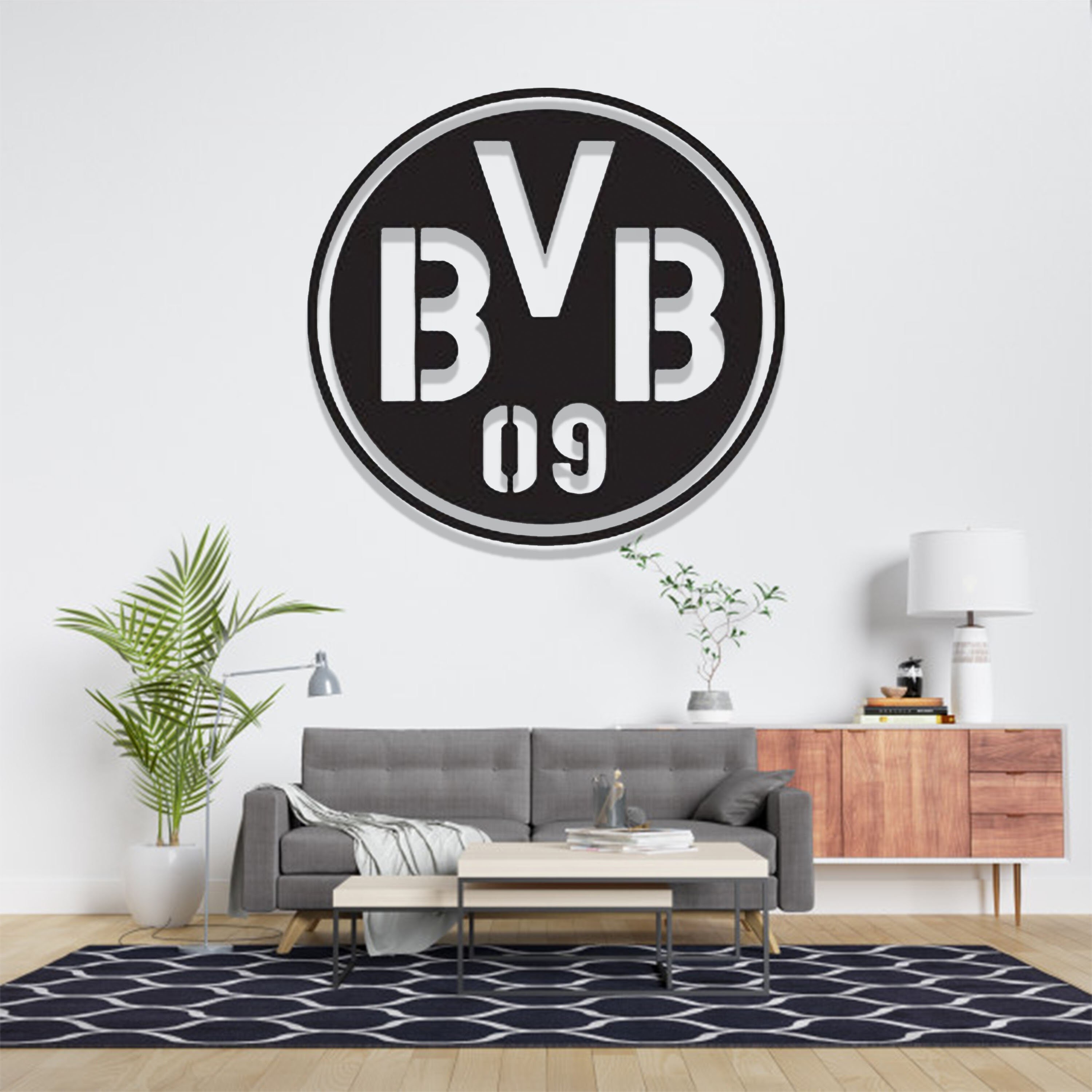 Borussia 09 E. V. Dortmund Wall Poster Borussia Wooden Sign - Etsy